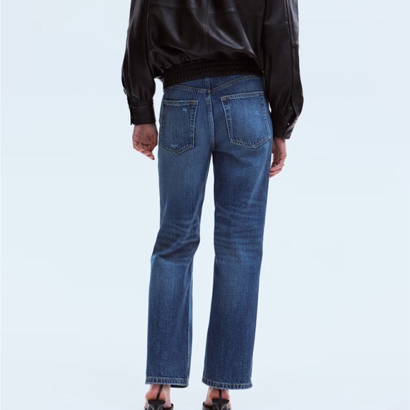 NWT H&M STRAIGHT HIGH WAIST ANKLE JEANS - Picture 4 of 6